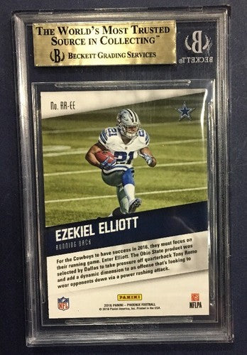 panini phoenix rookie rising 2016 EZEKIEL ELLIOTT Rc BGS 10 PRISTINE orange /299