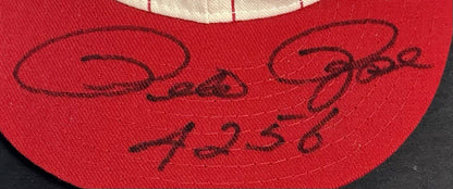 Pete Rose Signed Authentic Roman Reds Hat New Era 4256 Autograph Fanatics COA