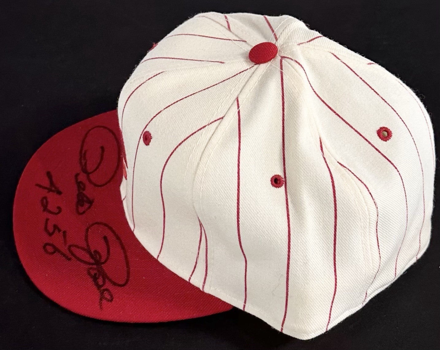 Pete Rose Signed Authentic Roman Reds Hat New Era 4256 Autograph Fanatics COA