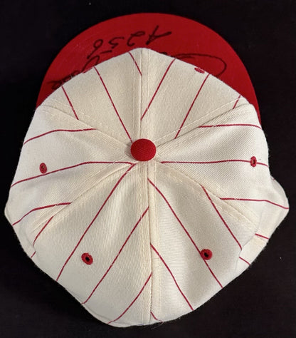 Pete Rose Signed Authentic Roman Reds Hat New Era 4256 Autograph Fanatics COA