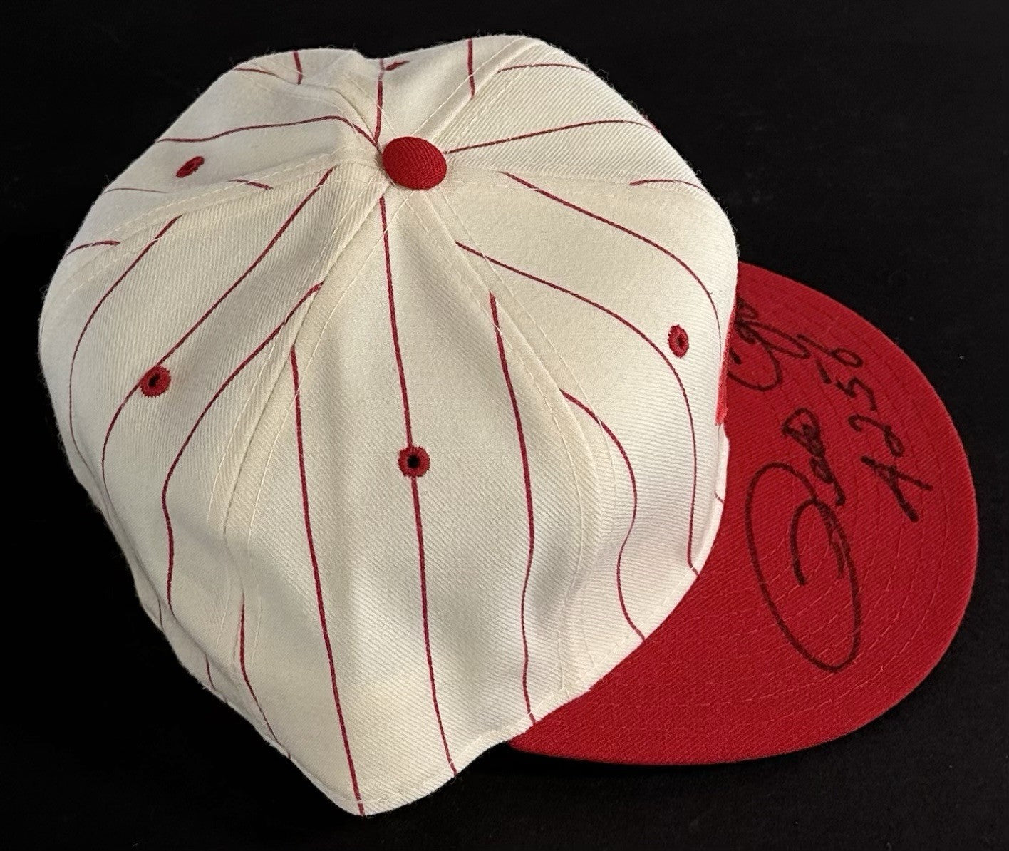Pete Rose Signed Authentic Roman Reds Hat New Era 4256 Autograph Fanatics COA