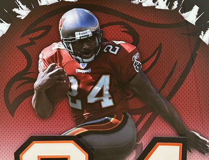 Cadillac Williams Signed 26x36 Framed Jersey #24 Photo LE Auto Buccaneers UDA