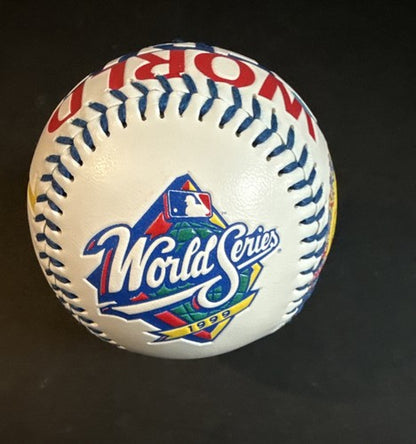 1999 World Series New York Yankees vs Atlanta Braves Fotoball Baseball MINT
