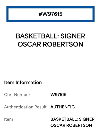 Oscar Robertson Signed Official NBA Game Basketball Bucks HOF 79 Auto PSA COA