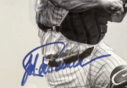 Yankees Core 4 Signed Framed Photo Collage Seatback Shadowbox Jeter Auto MLB HOF