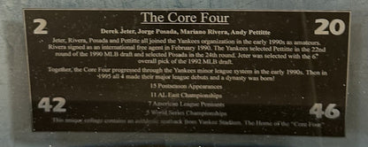 Yankees Core 4 Signed Framed Photo Collage Seatback Shadowbox Jeter Auto MLB HOF