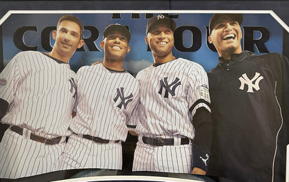 Yankees Core 4 Signed Framed Photo Collage Seatback Shadowbox Jeter Auto MLB HOF