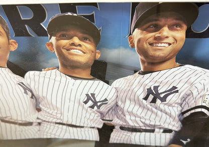 Yankees Core 4 Signed Framed Photo Collage Seatback Shadowbox Jeter Auto MLB HOF