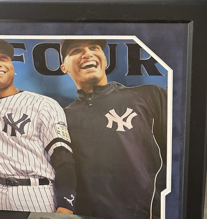 Yankees Core 4 Signed Framed Photo Collage Seatback Shadowbox Jeter Auto MLB HOF