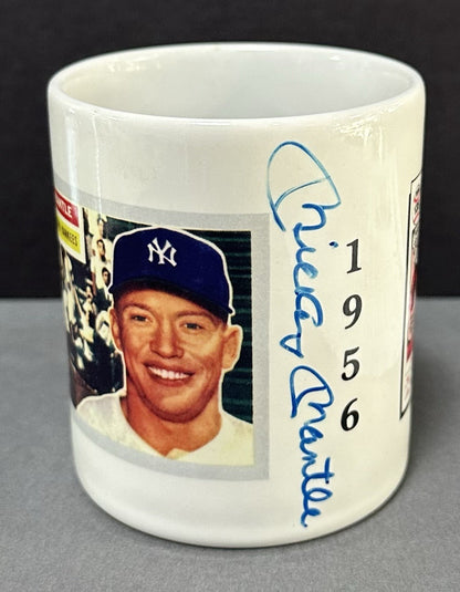 Mickey Mantle Signed 1956 Topps Card Mug NY Yankees Autograph PSA LOA 1/1 HOF