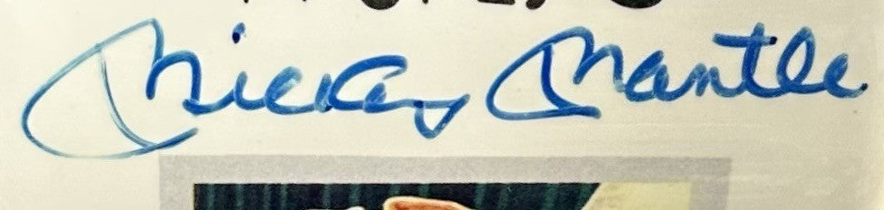 Mickey Mantle Signed 1956 Topps Card Mug NY Yankees Autograph PSA LOA 1/1 HOF