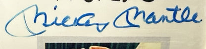 Mickey Mantle Signed 1956 Topps Card Mug NY Yankees Autograph PSA LOA 1/1 HOF