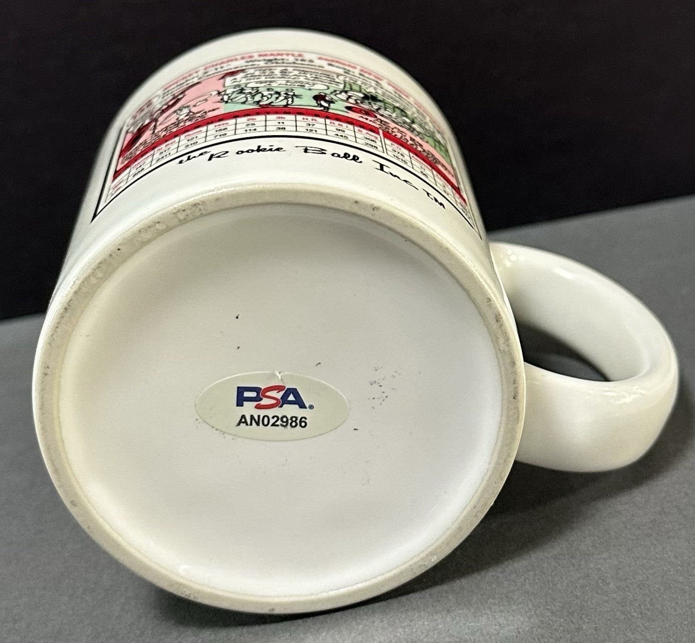 Mickey Mantle Signed 1956 Topps Card Mug NY Yankees Autograph PSA LOA 1/1 HOF