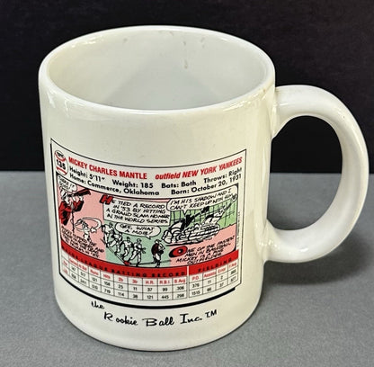 Mickey Mantle Signed 1956 Topps Card Mug NY Yankees Autograph PSA LOA 1/1 HOF