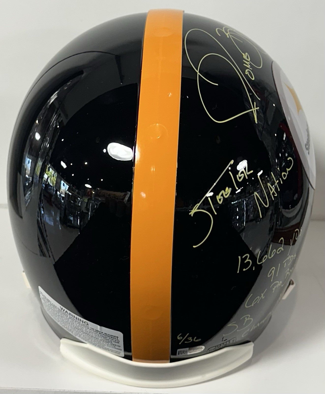 Jerome Bettis Signed Steelers Pro Authentic FS Helmet /36 Stat Auto Fanatics HOF