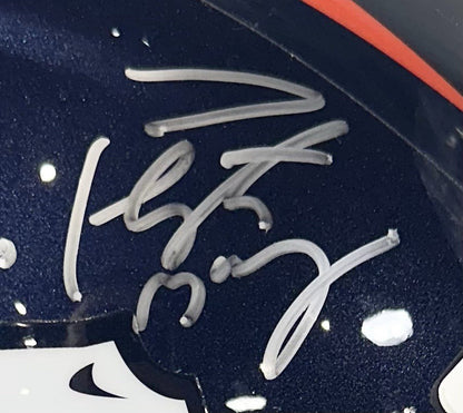 Peyton Manning Signed Broncos Pro Authentic FS Helmet 3 Stat Auto Fanatics HOF