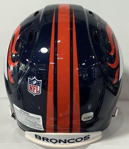 Peyton Manning Signed Broncos Pro Authentic FS Helmet 3 Stat Auto Fanatics HOF