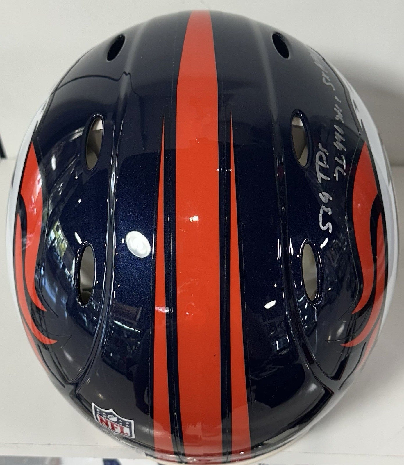 Peyton Manning Signed Broncos Pro Authentic FS Helmet 3 Stat Auto Fanatics HOF