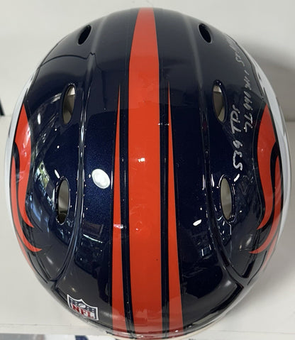 Peyton Manning Signed Broncos Pro Authentic FS Helmet 3 Stat Auto Fanatics HOF