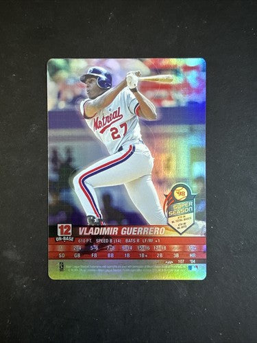 2004 MLB Showdown Vladimir Guerrero Super Season Foil # 107 MINT+ Montreal Expos