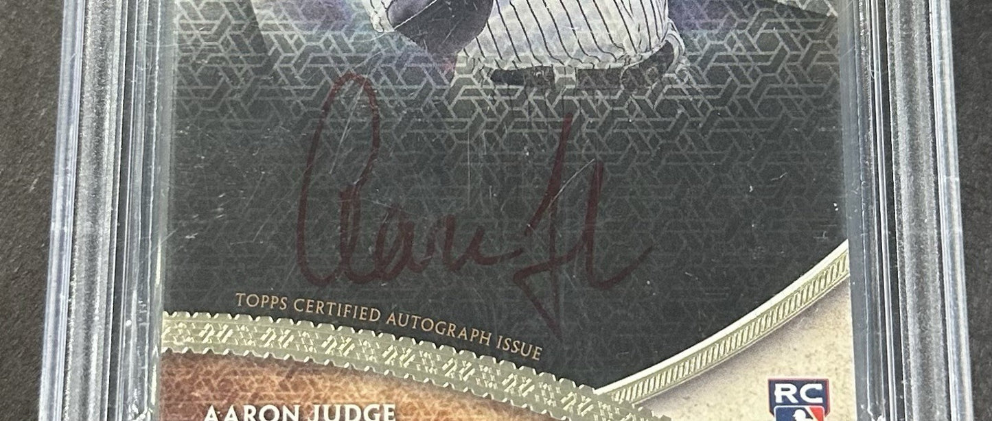 2017 Topps Tier One Aaron Judge Rookie Break Out Auto /25 BGS 9.5 10 Yankees RC