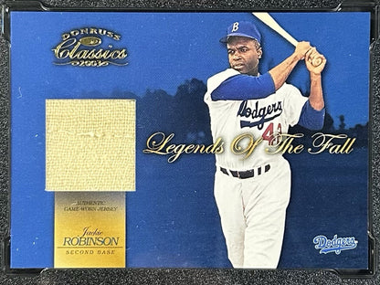 2003 Donruss Classics Jackie Robinson Legends Jersey Material /50 SGC 8 Dodgers