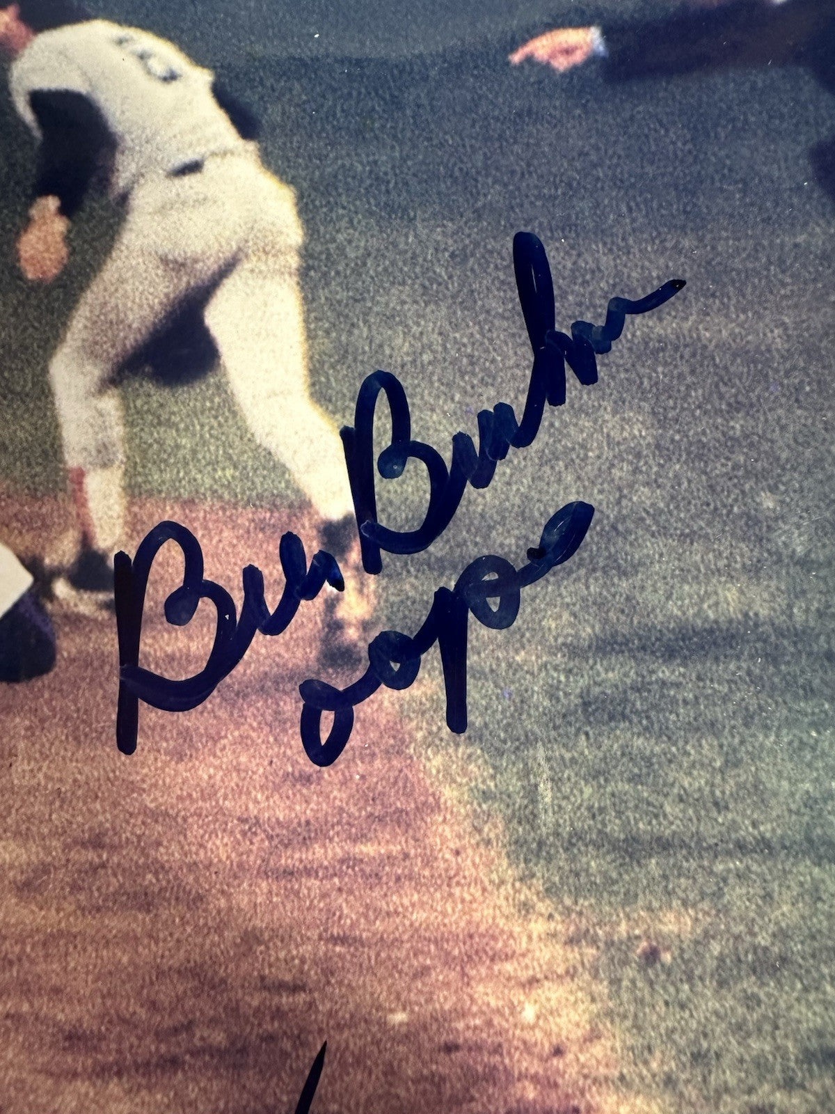 Mookie Wilson Bill Buckner Signed 8x10 Framed 1986 WS Photo Oops Auto Steiner