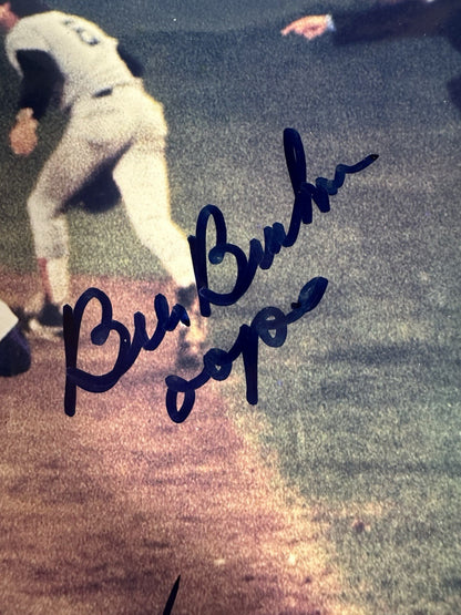 Mookie Wilson Bill Buckner Signed 8x10 Framed 1986 WS Photo Oops Auto Steiner