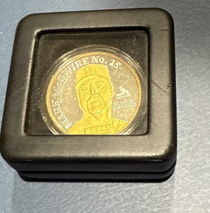 Mark McGwire .999 Silver Coin / Gold Overlay 70 HR Season 1998 LE 1oz w/ Box Coa
