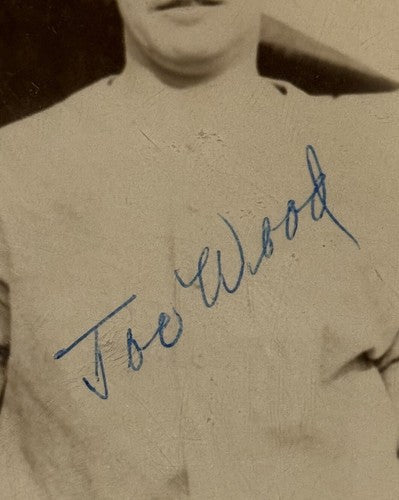 Smokey Joe Wood Red Sox signed Vintage Postcard Photo PSA Certified Auto