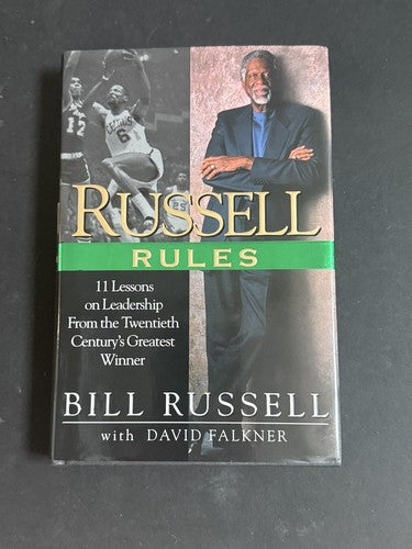 Bill Russell Rules Signed Book Boston Celtics Basketball HOF To Magic Auto Psa