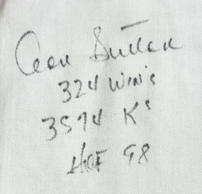 Don Sutton Signed Dodgers M & Ness Authentic Jersey 3 Stat /20 HOF 98 Auto PSA