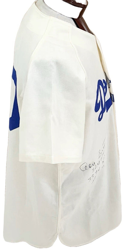 Don Sutton Signed Dodgers M & Ness Authentic Jersey 3 Stat /20 HOF 98 Auto PSA