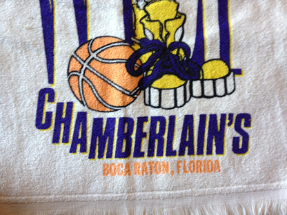 Wilt Chamberlain Lakers signed Basketball Towel 25x16 Rare HOF autograph JSA Coa