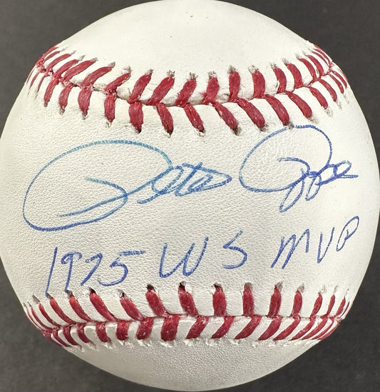 Pete Rose Signed Official MLB Baseball Reds 1975 WS MVP Autograph Steiner Holo