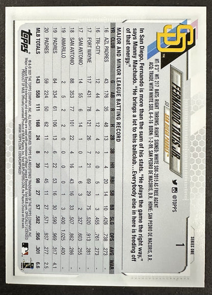 2021 Topps - Image Variation Fernando Tatís Jr. #1 Vertical, Camo Jersey