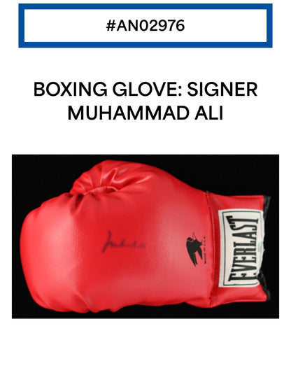 Muhammad Ali Signed Everlast Left Red Boxing Glove Autograph PSA LOA HOF