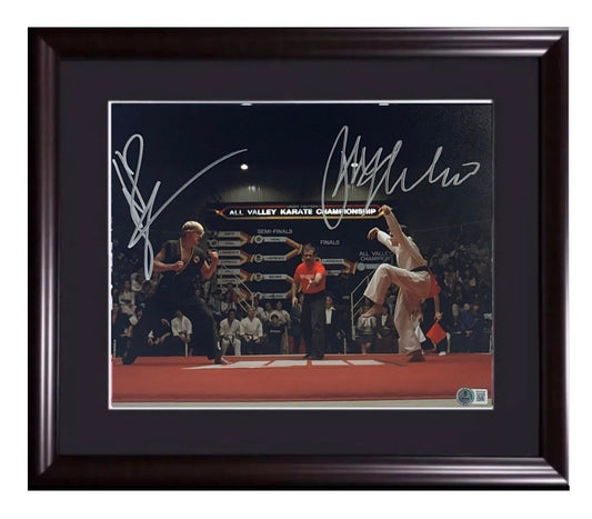 Karate Kid Signed 11x14 Framed Photo Ralph Macchio Billy Zabka 2 Auto JSA COA