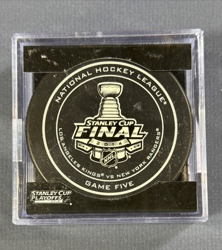 2014 Stanley Cup Playoffs Official Game Five Puck Sealed New NHL Kings Rangers