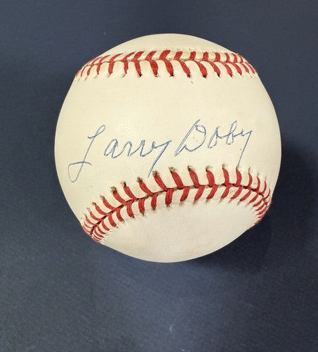 Larry Doby Signed Official American League Baseball PSA Coa Cleveland HOF Auto
