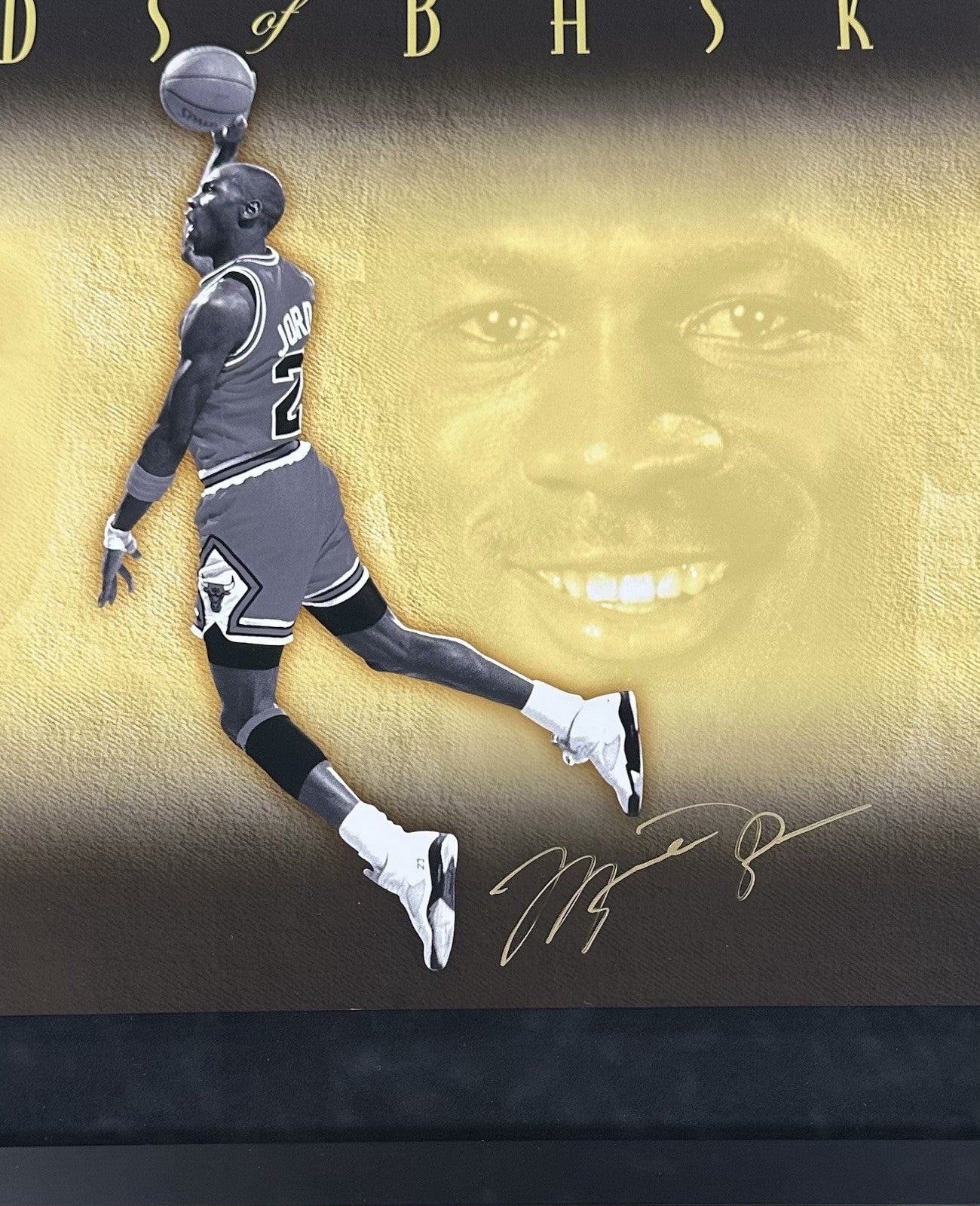 Michael Jordan Magic Johnson Bird Signed Framed 52x26 Photo LE Auto UDA COA HOF