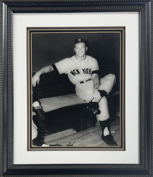 Mickey Mantle 11x14 Framed Original Ray Gallo 1956 Photo New York Yankees HOF