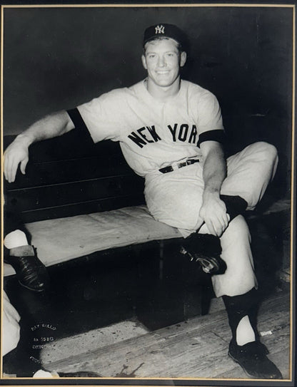 Mickey Mantle 11x14 Framed Original Ray Gallo 1956 Photo New York Yankees HOF