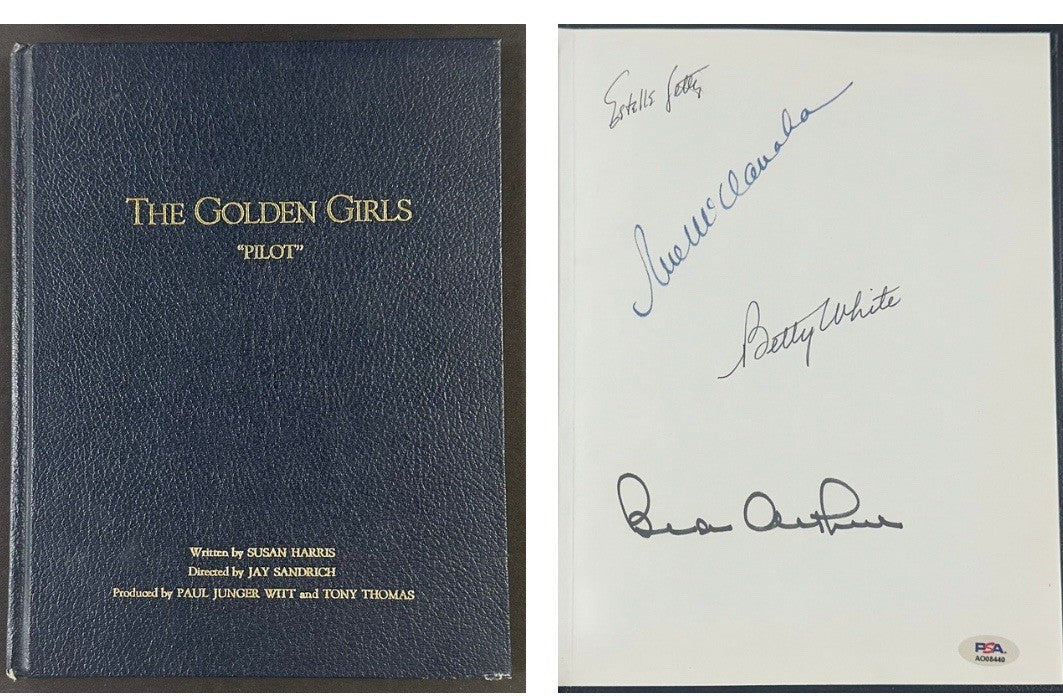 Golden Girls Cast Signed Original Pilot Script Book Betty White 4 Auto PSA LOA