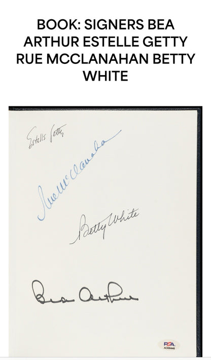 Golden Girls Cast Signed Original Pilot Script Book Betty White 4 Auto PSA LOA