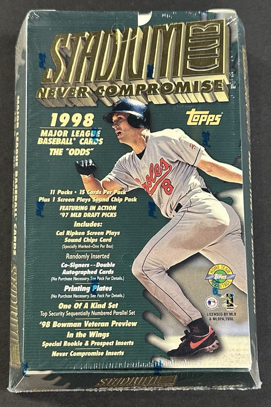 1998 Topps Stadium Club Series 1 HTA  Baseball Hobby Jumbo Box Factory Sealed
