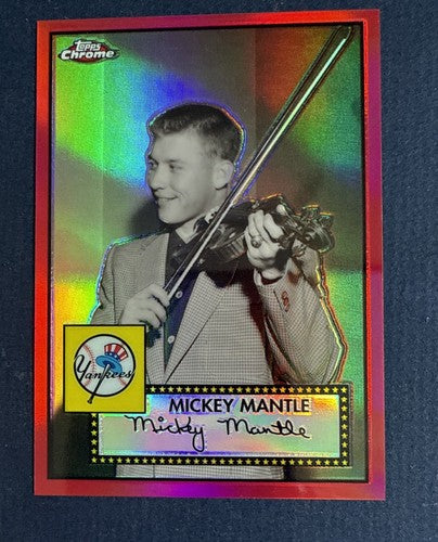 2007 Topps Chrome The Mickey Mantle Story Red Refractor /99 #MMS12 Mint Yankees