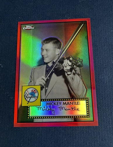 2007 Topps Chrome The Mickey Mantle Story Red Refractor /99 #MMS12 Mint Yankees