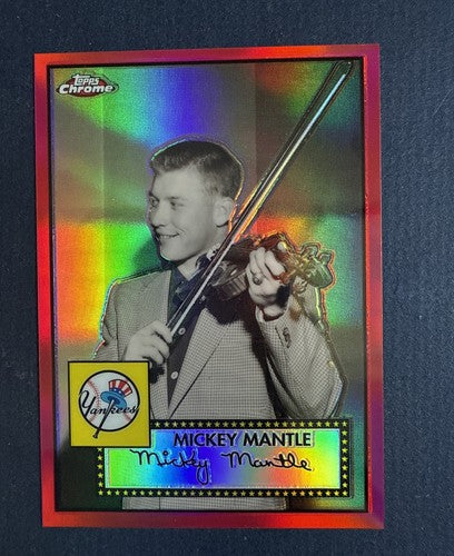 2007 Topps Chrome The Mickey Mantle Story Red Refractor /99 #MMS12 Mint Yankees