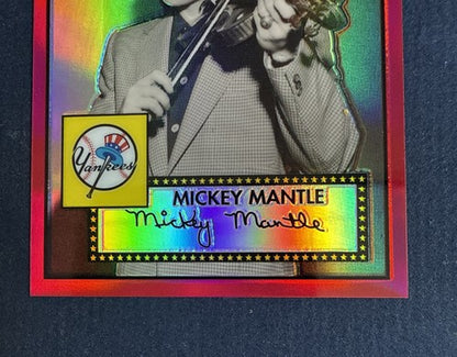 2007 Topps Chrome The Mickey Mantle Story Red Refractor /99 #MMS12 Mint Yankees